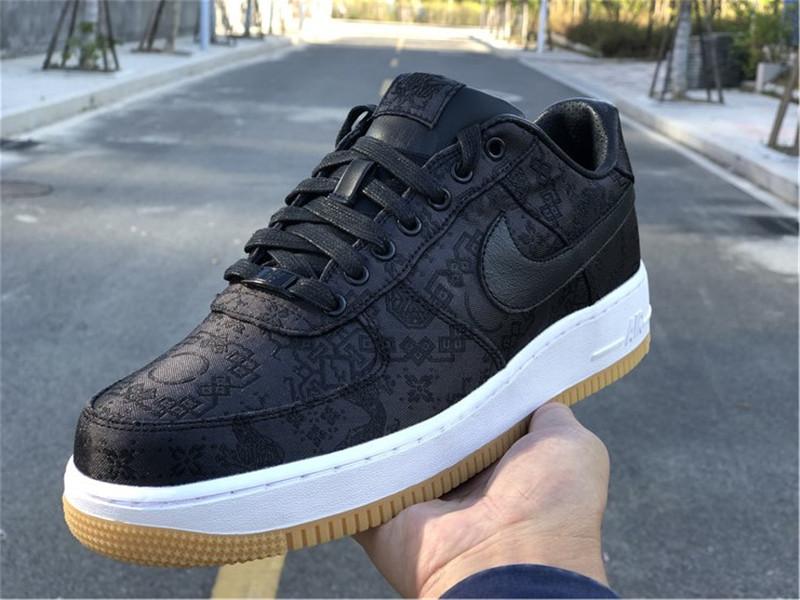 PK GOD CLOT x fragment x Nike Air Force 1 PRM BLACK retail materials ready to ship